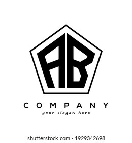 AB creative letter logo design