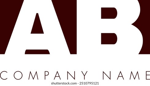 AB creative modern abstract letter logo vector design. It will be suitable for your company and brand identity.