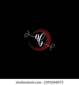 AB creative modern letters logo design template