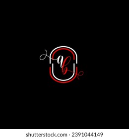 AB creative modern letters logo design template