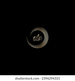 AB creative modern letters logo design template