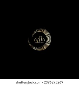 Plantilla de diseño de logotipo para letras modernas creativas de AB