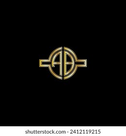 Plantilla de diseño de logotipo para letras modernas creativas de AB