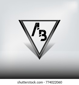AB DARK TRIANGLE LOGO with Highlight and Shadow