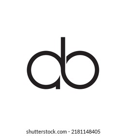 ab, db, lowercase logo design vector.