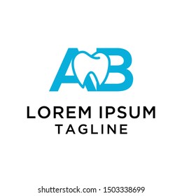 AB Dental Logo Design Template
