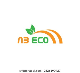 AB eco, AB Ecology logo, Natural element eco logo, green ecology logo template