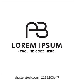 AB Emblem Logo, A Geometric and Elegant Initial Design. Presented in a simple yet elegant geometric style that suggests precision, creativity, and sophistication.
