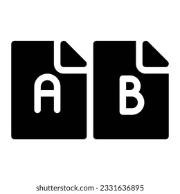 ab files Vector illustration on a transparent background. Premium quality symbols. Gyliph vector icon for concept and graphic design.
