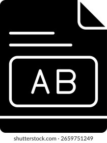 AB Glyph Vector Icon Design