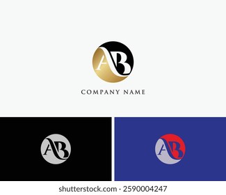 AB Golden Circle Latter Design Template