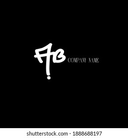 AB handwritten logo for identity