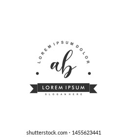 AB Initial beauty monogram logo vector