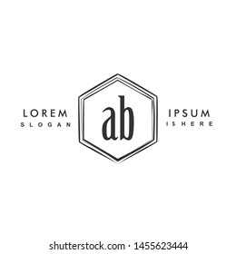 AB Initial beauty monogram logo vector