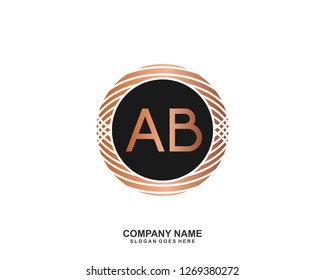 AB initial geometric logo vector