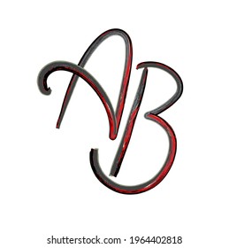 Logo manuscrito inicial de AB para la identidad
