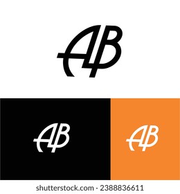 AB INITIAL LATTER LOGO ICON VECTOR TEMPLATE
