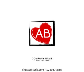 AB Initial letter geometric logo vector
