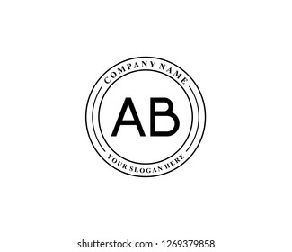 AB Initial letter geometric logo vector