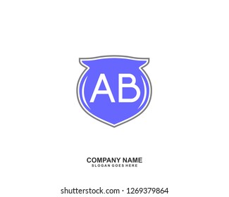 AB Initial letter geometric logo vector