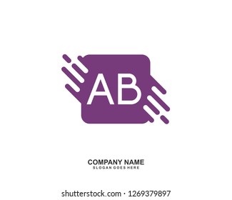 AB Initial letter geometric logo vector