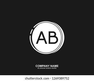 AB Initial letter geometric logo vector