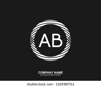 AB Initial letter geometric logo vector