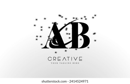 Plantilla de diseño de logotipo de letras iniciales AB