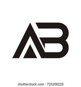 AB initial letter logo design template vector