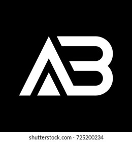AB initial letter logo design template vector