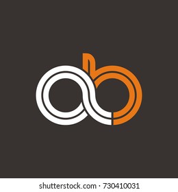ab initial letter logo design template vector