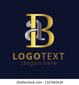 AB Initial letter logo icon vector
