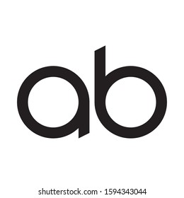 AB initial letter logo template vector icon design