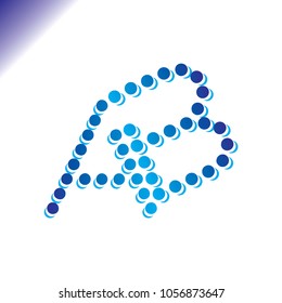 AB initial Letter Logo Vector, point circle
