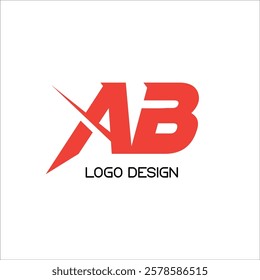 AB initial logo design icon