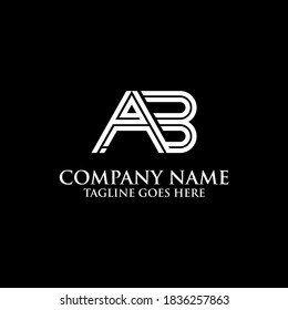 AB initial logo design vector illustration, best for business and industry company logo brand