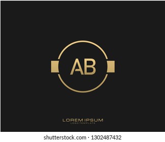 AB Initial logo minimalist template