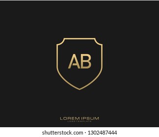 AB Initial logo minimalist template