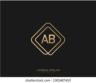 AB Initial logo minimalist template