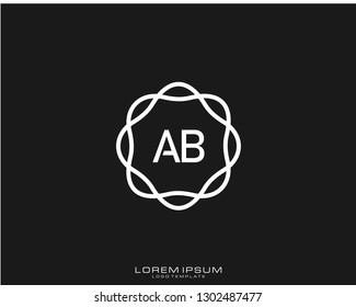 AB Initial logo minimalist template