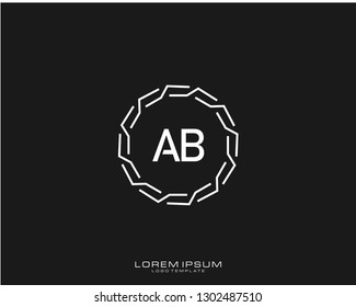AB Initial logo minimalist template