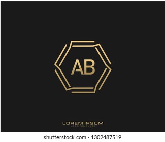 AB Initial logo minimalist template