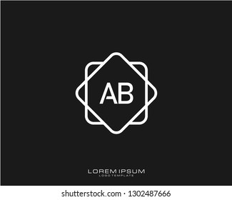 AB Initial logo minimalist template