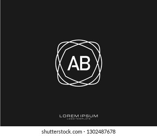 AB Initial logo minimalist template