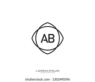 AB Initial logo minimalist template