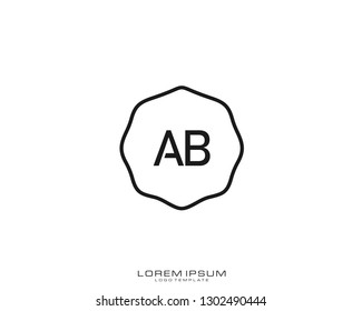 AB Initial logo minimalist template