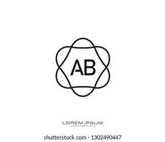 AB Initial logo minimalist template