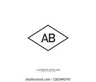 AB Initial logo minimalist template