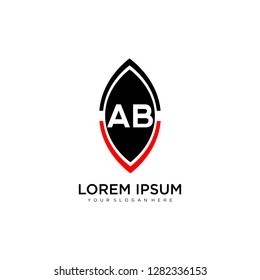 AB initial logo template vector