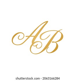 AB initial monogram logo vector